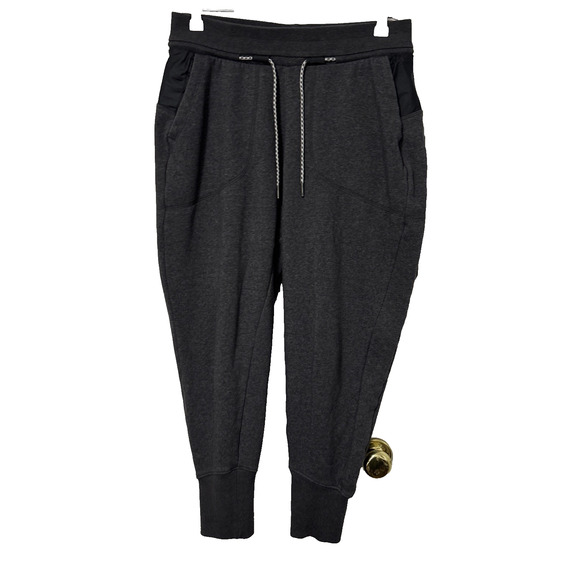 Columbia Womens M Gray Cropped Joggers Athleisure Active Lounge Workout Gorpcore - Picture 1 of 9